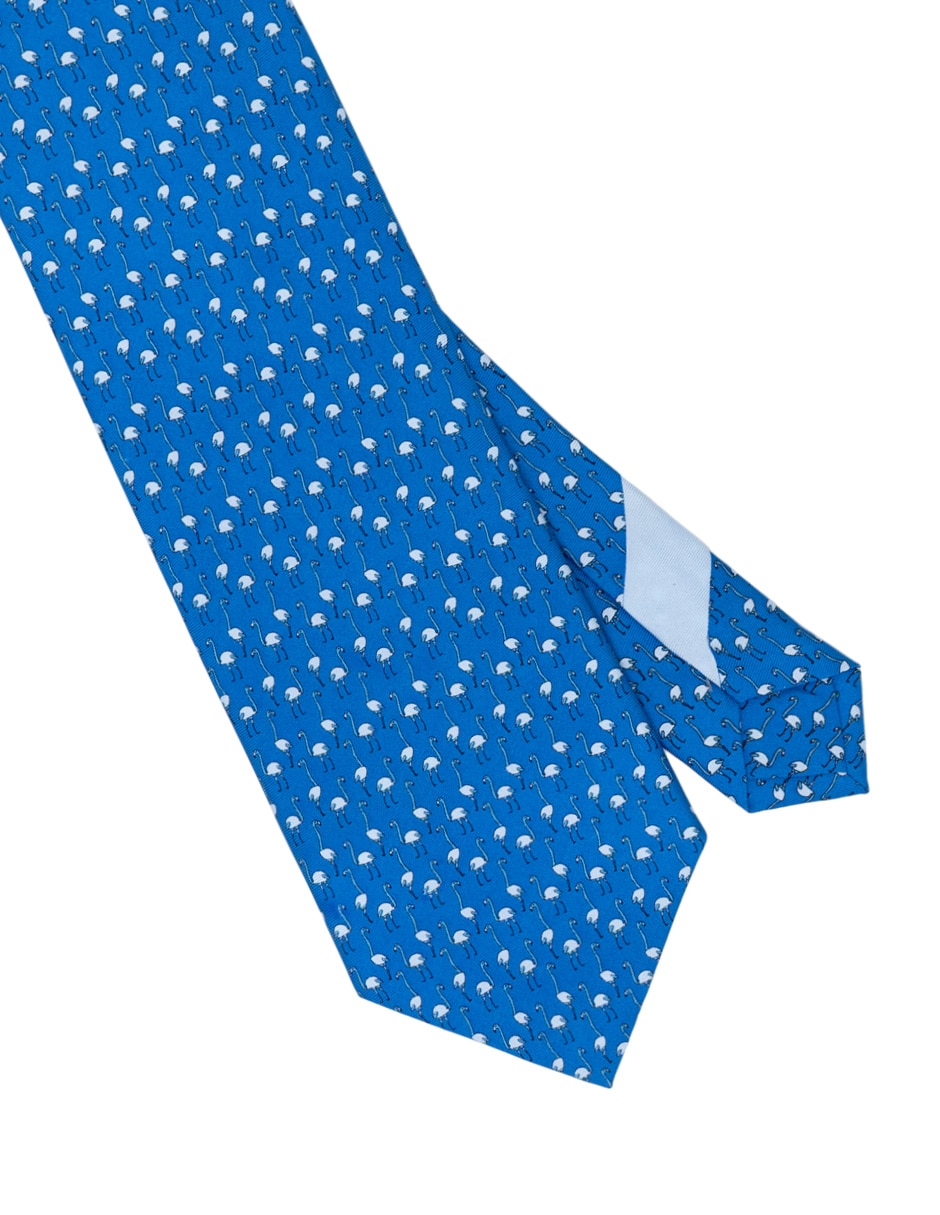 Corbata regular de seda estampado gráfico para hombre 4