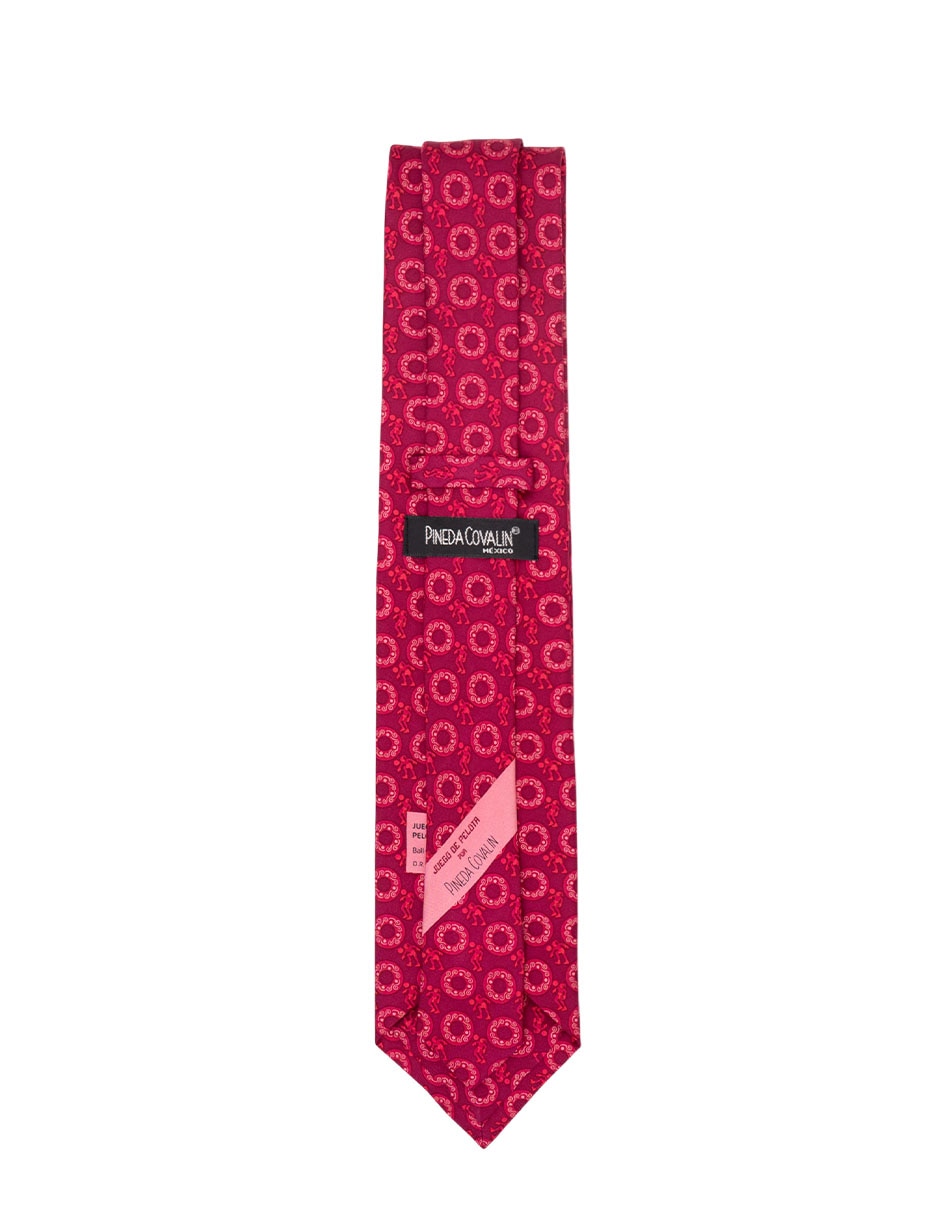 Corbata regular de seda estampado gráfico para hombre 2