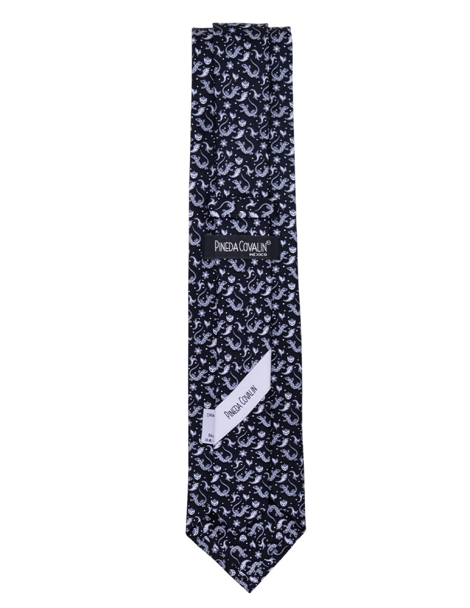 Corbata regular de seda estampado gráfico para hombre 2