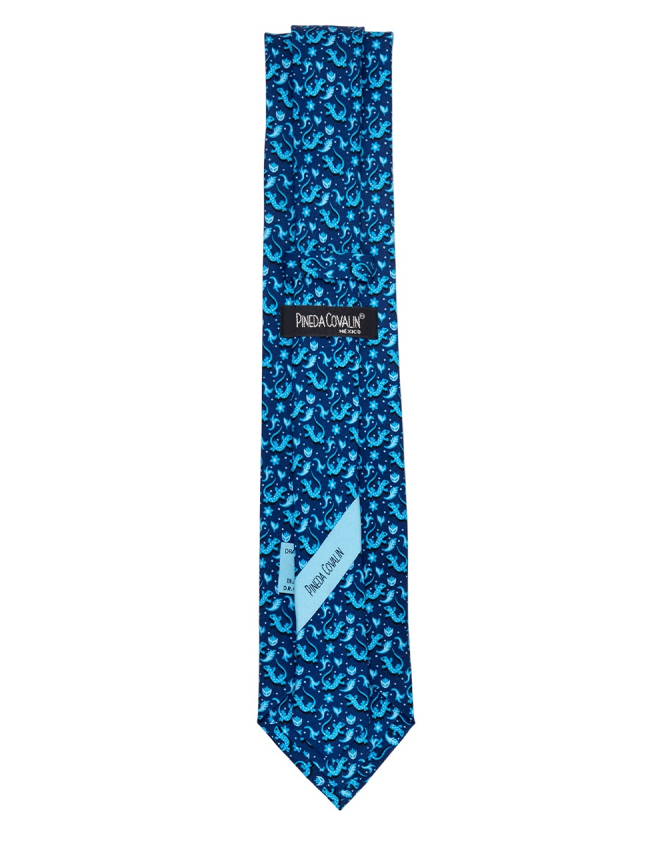 Corbata regular de seda estampado gráfico para hombre 3