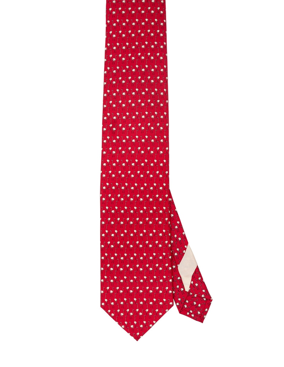 Corbata regular de seda estampado gráfico para hombre