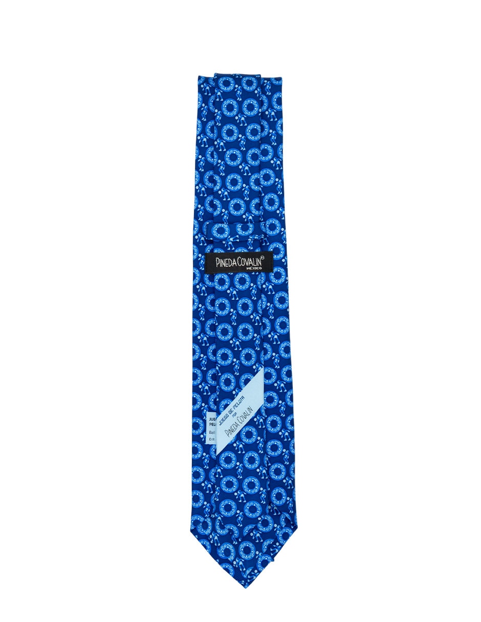 Corbata regular de seda estampado gráfico para hombre 3