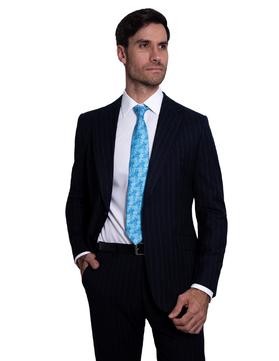 Corbata regular de seda estampada para hombre 4