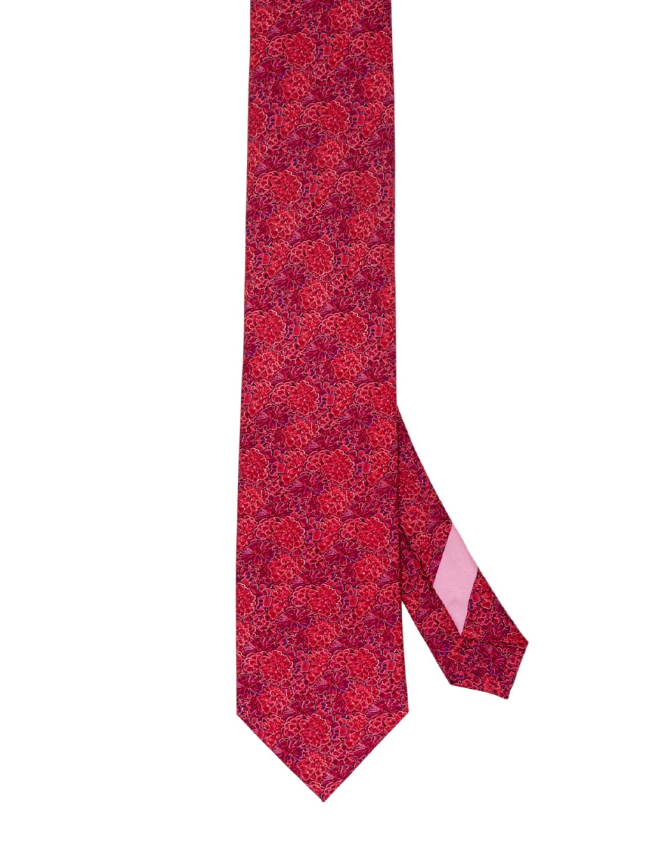 Corbata regular de seda estampada para hombre