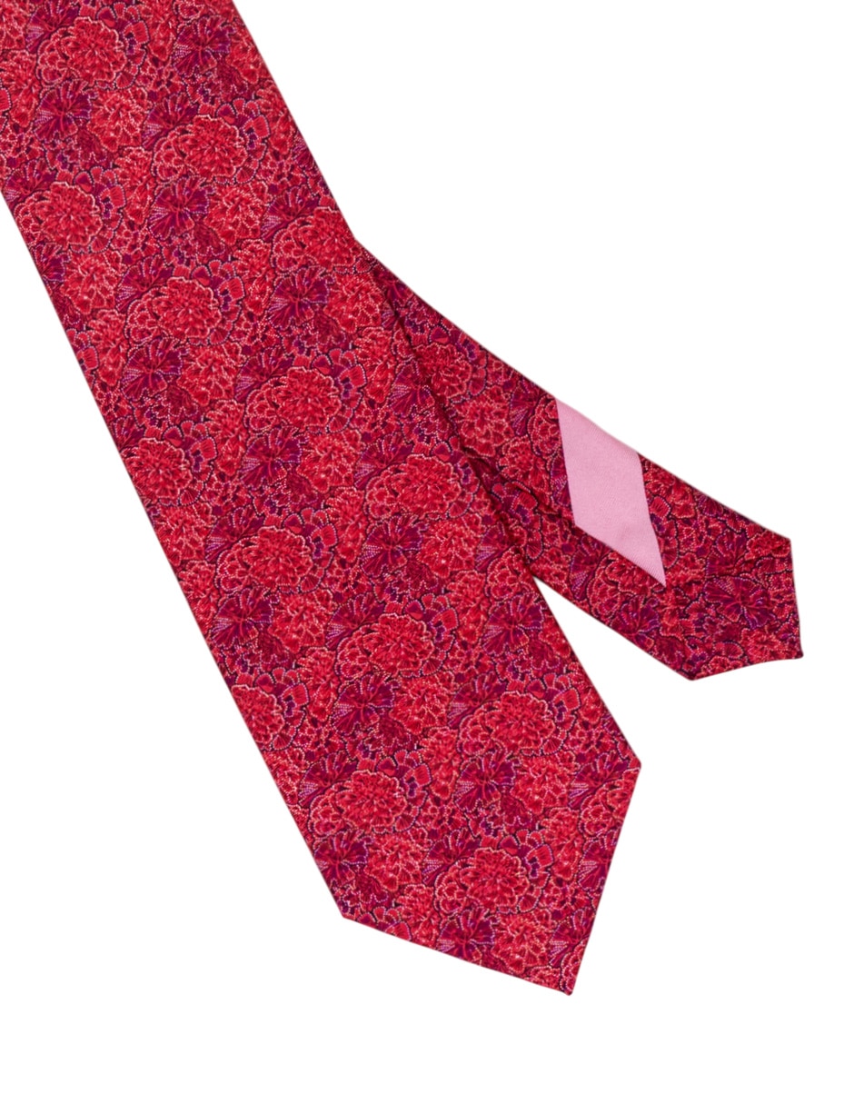 Corbata regular de seda estampada para hombre 2
