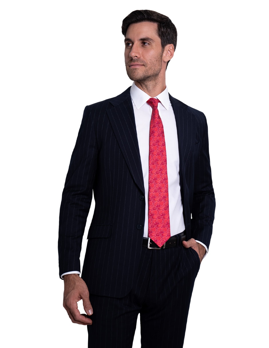 Corbata regular de seda estampada para hombre 4