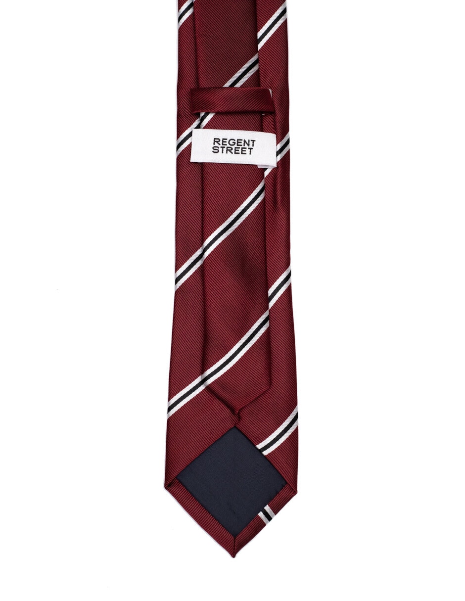 Corbata regular estampado a rayas para hombre 2